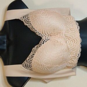 Luna's Wish Cream Colored Bralette Size 44D